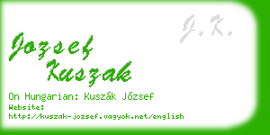 jozsef kuszak business card