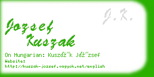 jozsef kuszak business card